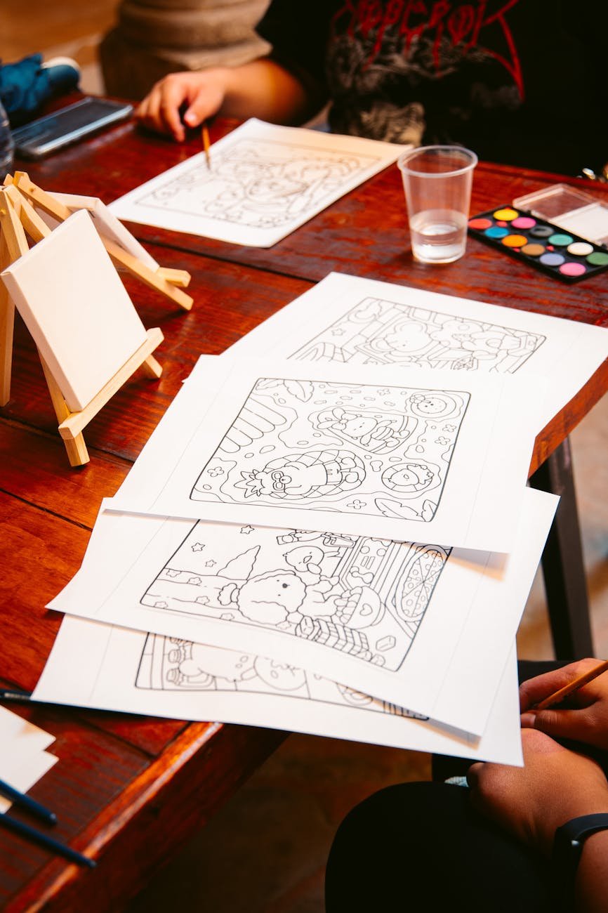 how to create printable coloring pages step by step