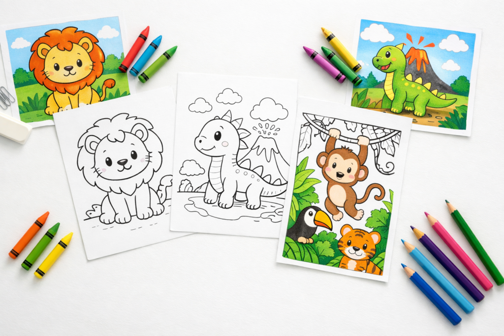 
animal coloring pages for kids