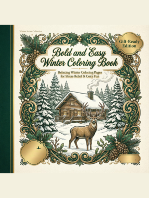 Bold and Easy Winter Coloring Book – Relax and Color
