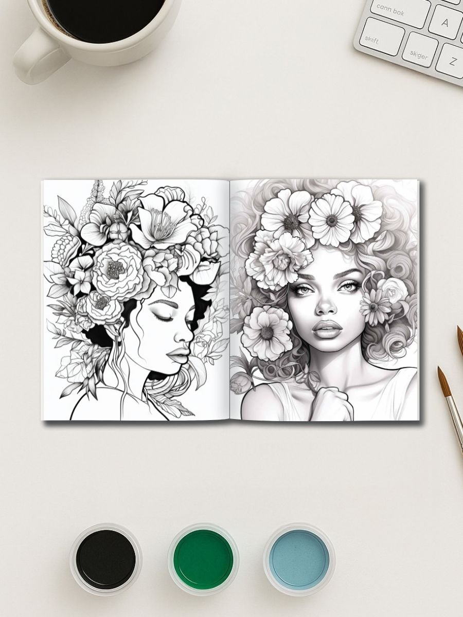 Black Women Coloring Pages – 1366 Page Bundle 3 Black Women Coloring Pages – 1366 Page Bundle - Image 3