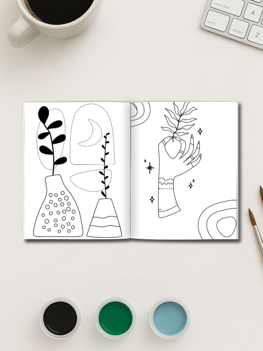 Boho minimal coloring pages– 110 Clean & Stylish fun Pages 3 Boho minimal coloring pages– 110 Clean & Stylish fun Pages - Image 3