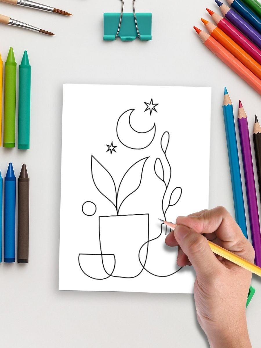 Boho minimal coloring pages– 110 Clean & Stylish fun Pages 5 Boho minimal coloring pages– 110 Clean & Stylish fun Pages - Image 5