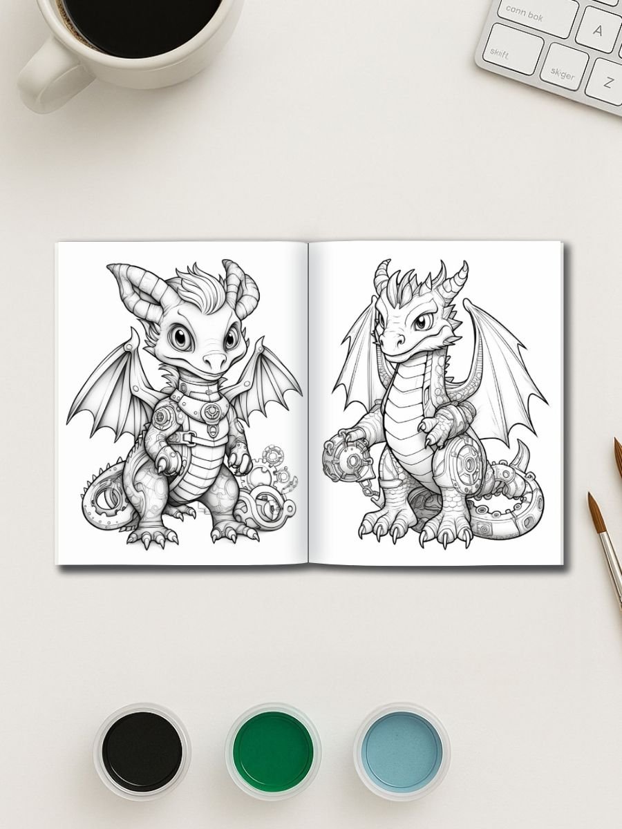 Dragon Coloring Pages – Dragon Realm (50 Designs) 3 Dragon Coloring Pages – Dragon Realm (50 Designs) - Image 3