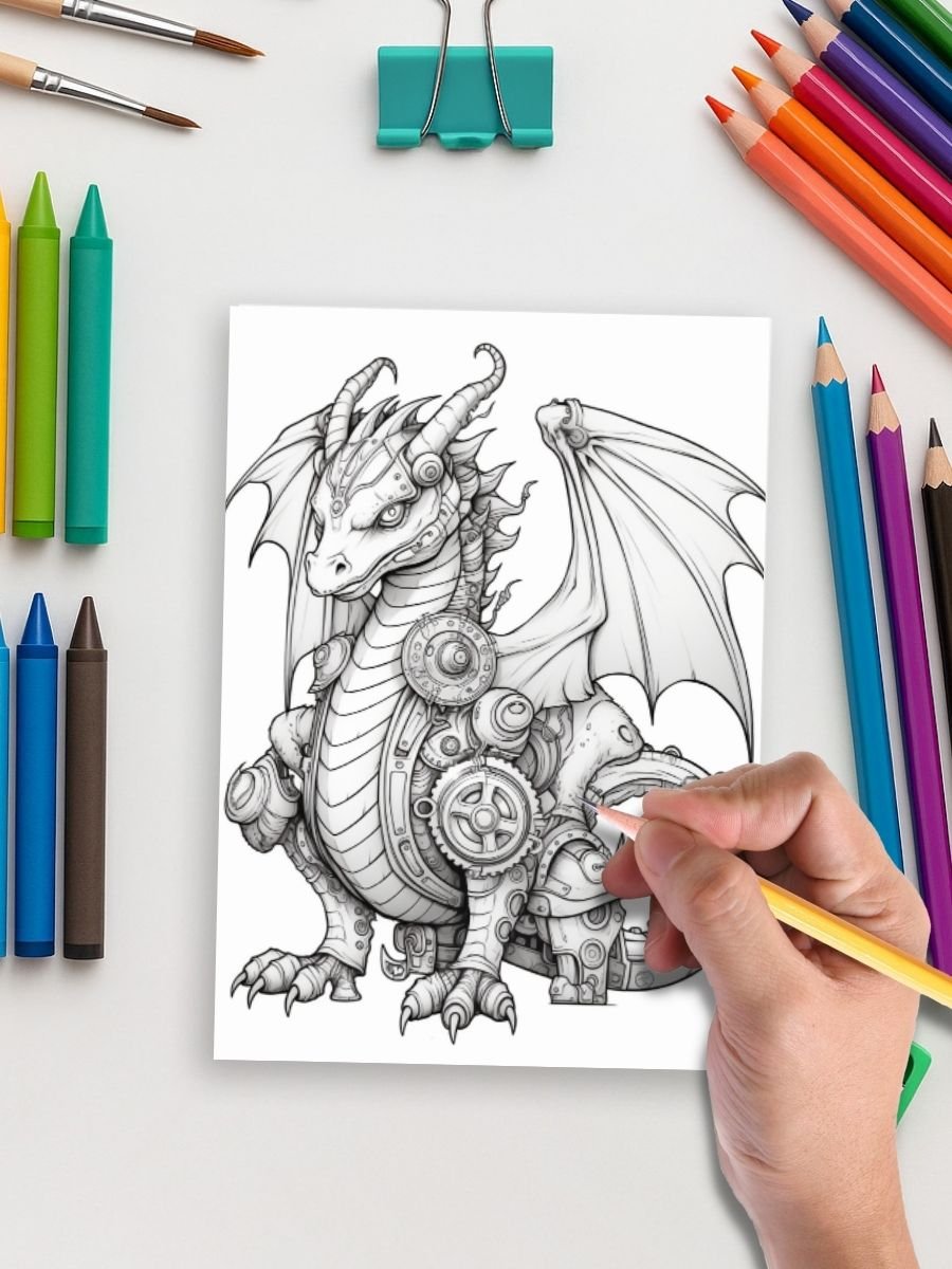 Dragon Coloring Pages – Dragon Realm (50 Designs) 5 Dragon Coloring Pages – Dragon Realm (50 Designs) - Image 5