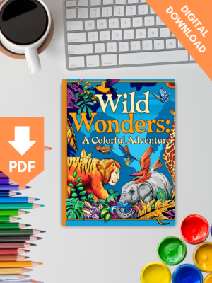 Wild Wonders Coloring Book – Fun Animal Adventure for Kids | Printable