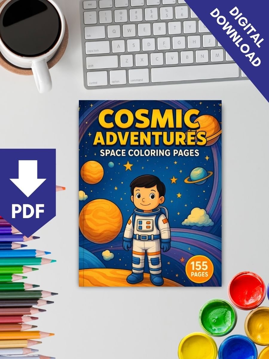 Space Coloring Pages – 155 Cosmic Adventure Designs 2 Space Coloring Pages – 155 Cosmic Adventure Designs - Image 2