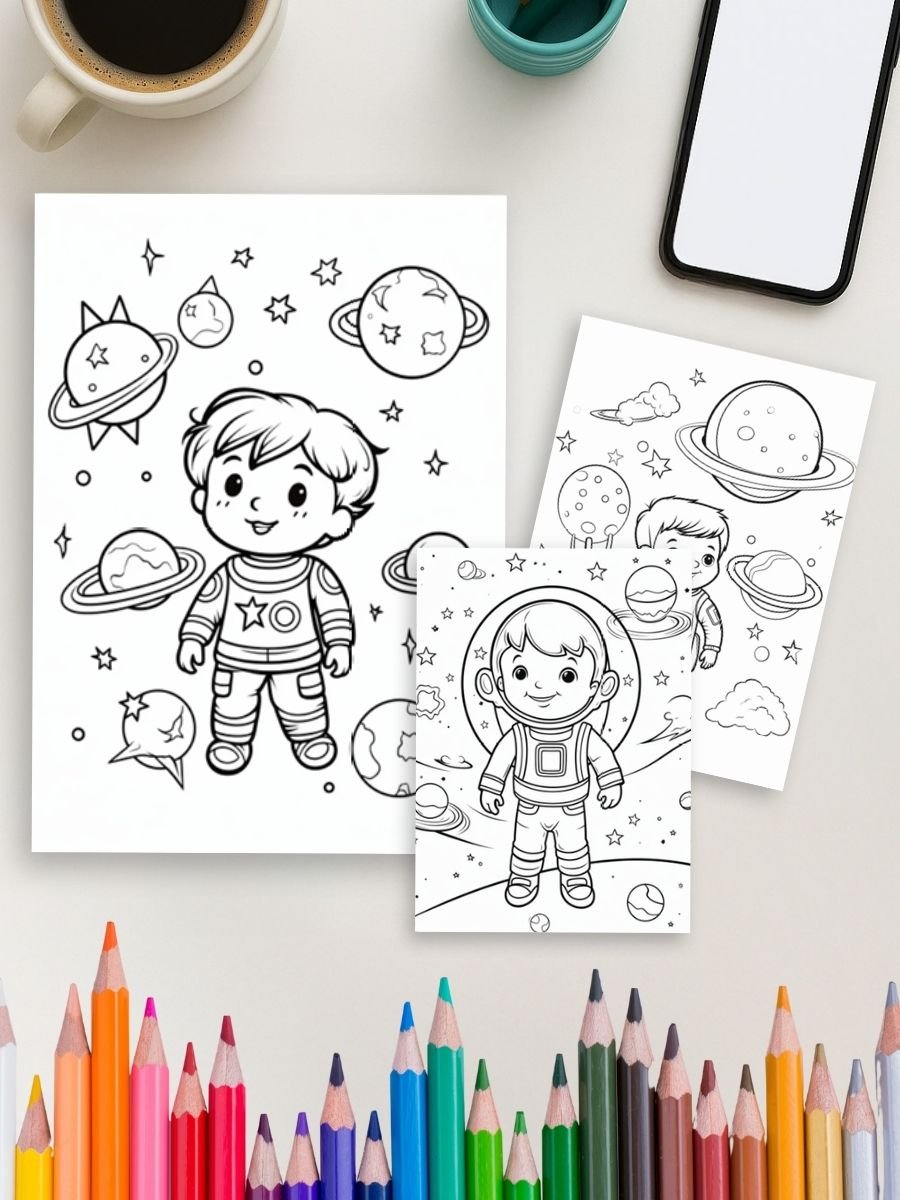 Space Coloring Pages – 155 Cosmic Adventure Designs 4 Space Coloring Pages – 155 Cosmic Adventure Designs - Image 4