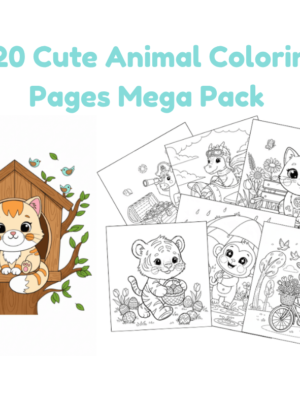 720 Cute Animal Coloring Pages Mega Pack – PLR & MRR Rights Included