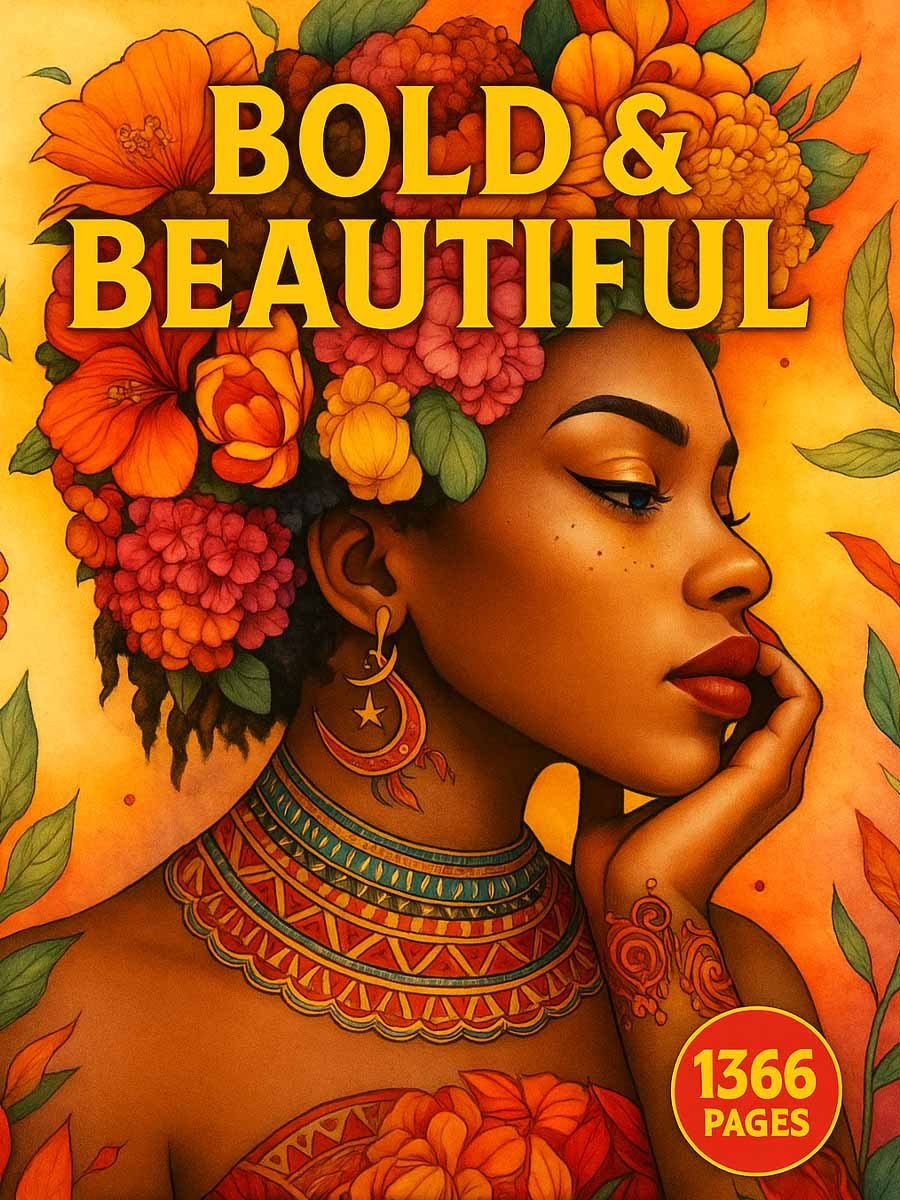Black Women Coloring Pages – 1366 Page Bundle 1 Black Women Coloring Pages – 1366 Page Bundle