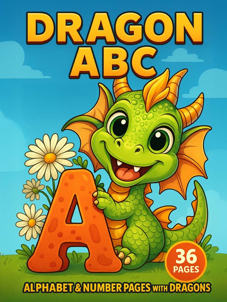 Dragon ABC – 36 Alphabet & Number Pages with Dragons 1 Dragon ABC – 36 Alphabet & Number Pages with Dragons