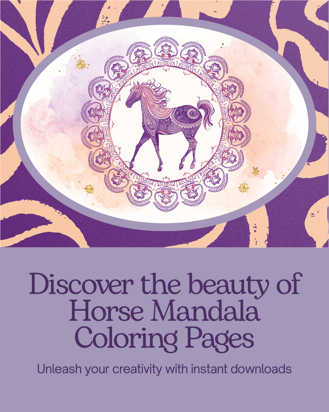 Horse Mandala Coloring Pages for Adults | 100 Relaxing Designs for Stress Relief & Mindfulness - Image 5