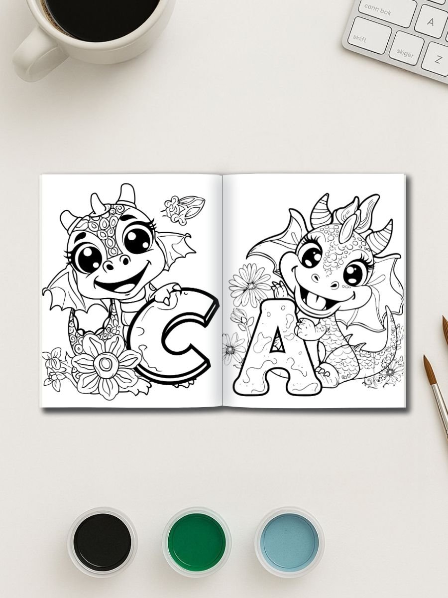 Dragon ABC – 36 Alphabet & Number Pages with Dragons 3 Dragon ABC – 36 Alphabet & Number Pages with Dragons - Image 3