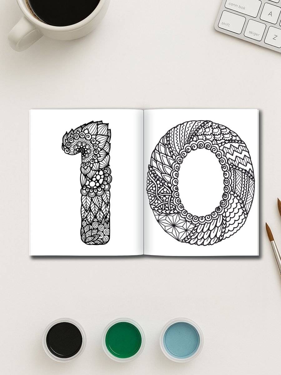 Alphabet Zen – 72 Mandala Letters & Numbers 3 Alphabet Zen – 72 Mandala Letters & Numbers - Image 3