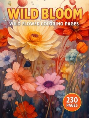 Wildflower Coloring Pages – 230 Printable Wild Bloom Designs | Instant Download
