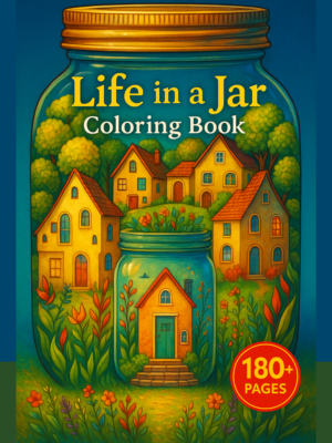 Life in a Jar Coloring Book for Adults – 180+ Cozy Jar Scene