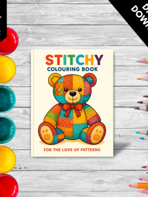 Stitchy Toy Colouring Book – 65 Fun Patchwork Pages for Kids